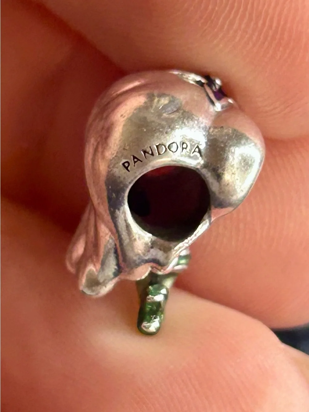 Pandora Disney Silver Little Mermaid Charm with Purple & Green Enamel